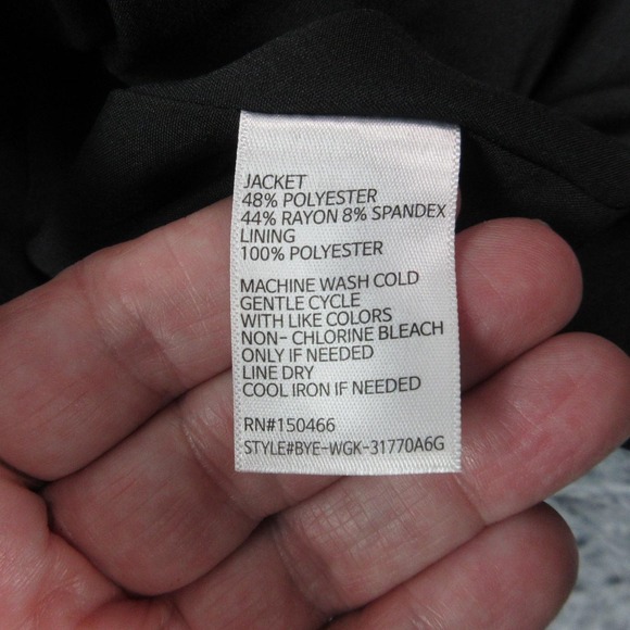 Montgomery Port Blazer Womens Medium Black Stretch One Button Suit Jacket NWT - Picture 8 of 11